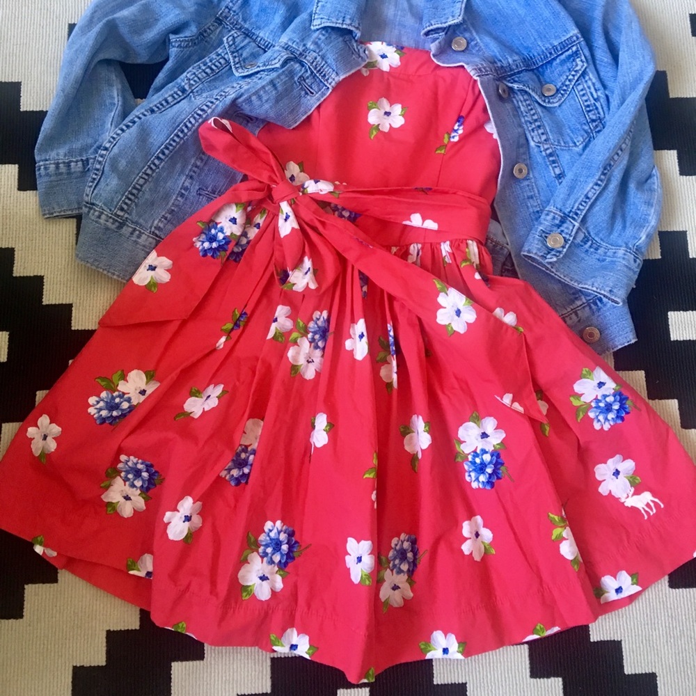 Abercrombie & Fitch Red Floral Mini Dress XS
